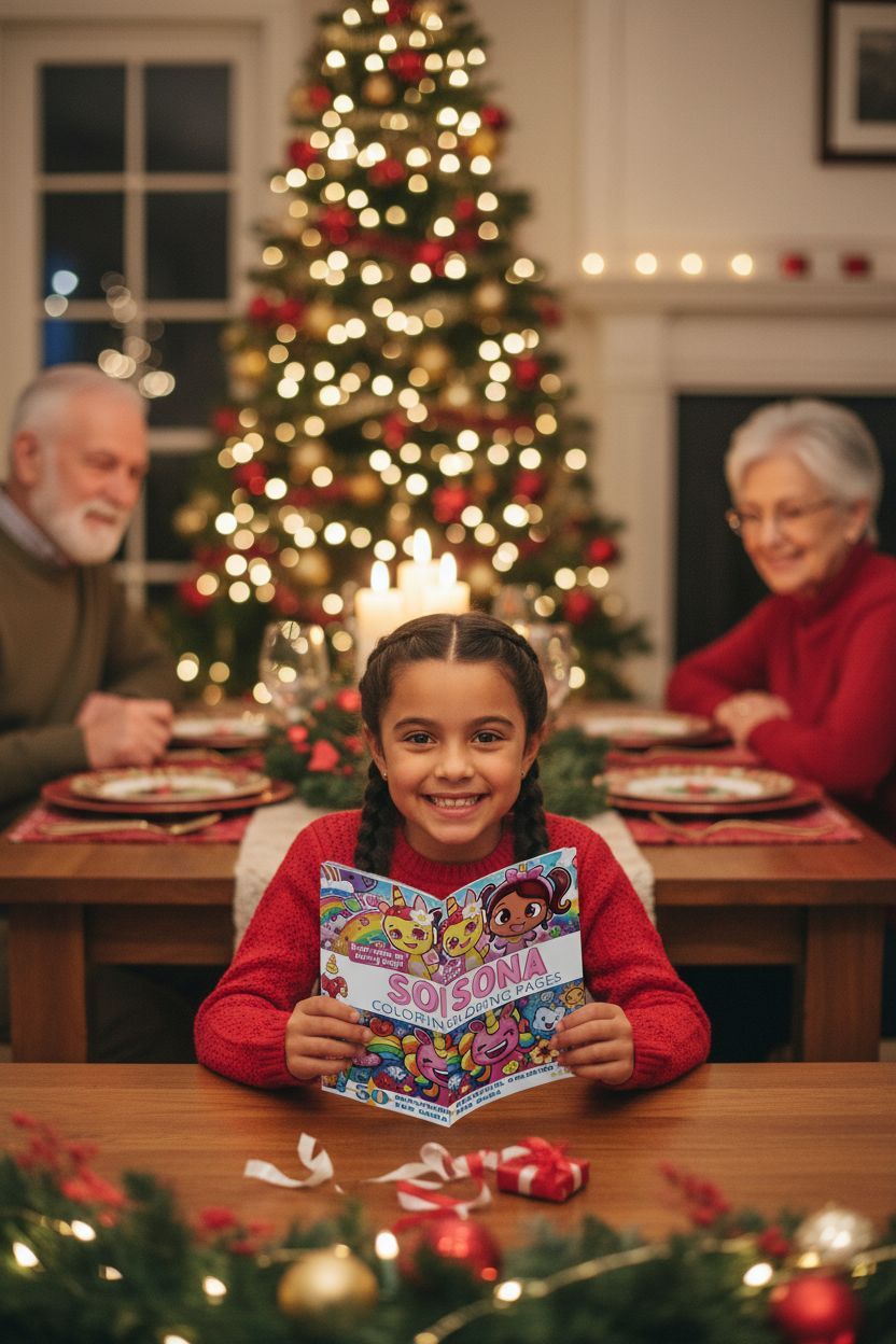 Sona Christmas coloring pages gift
