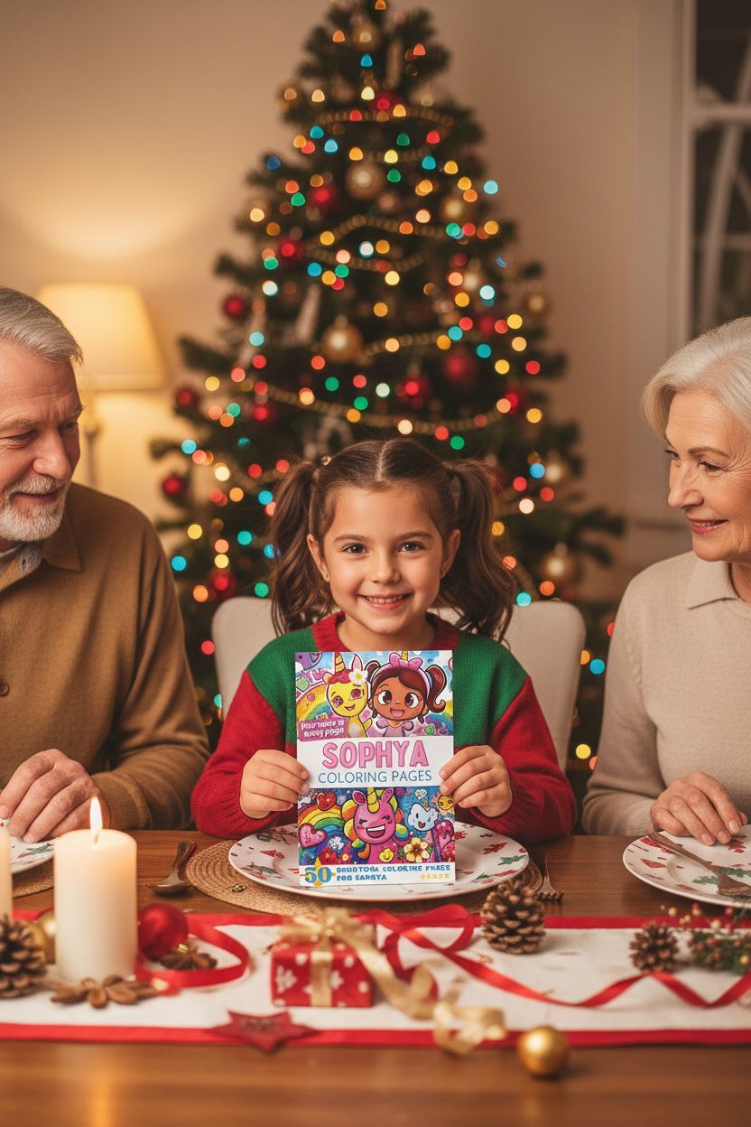 Sophya Christmas coloring pages gift