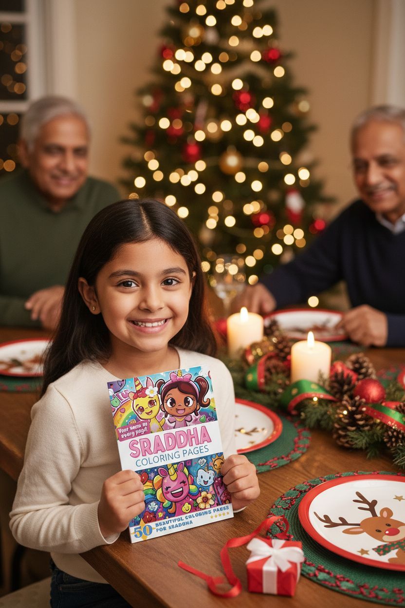 Sraddha Christmas coloring pages gift