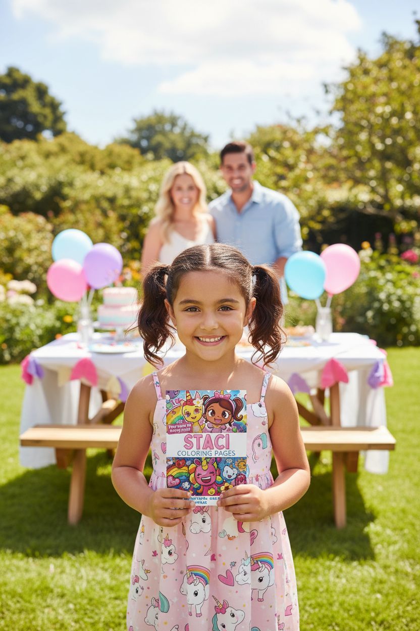 Staci coloring book in use