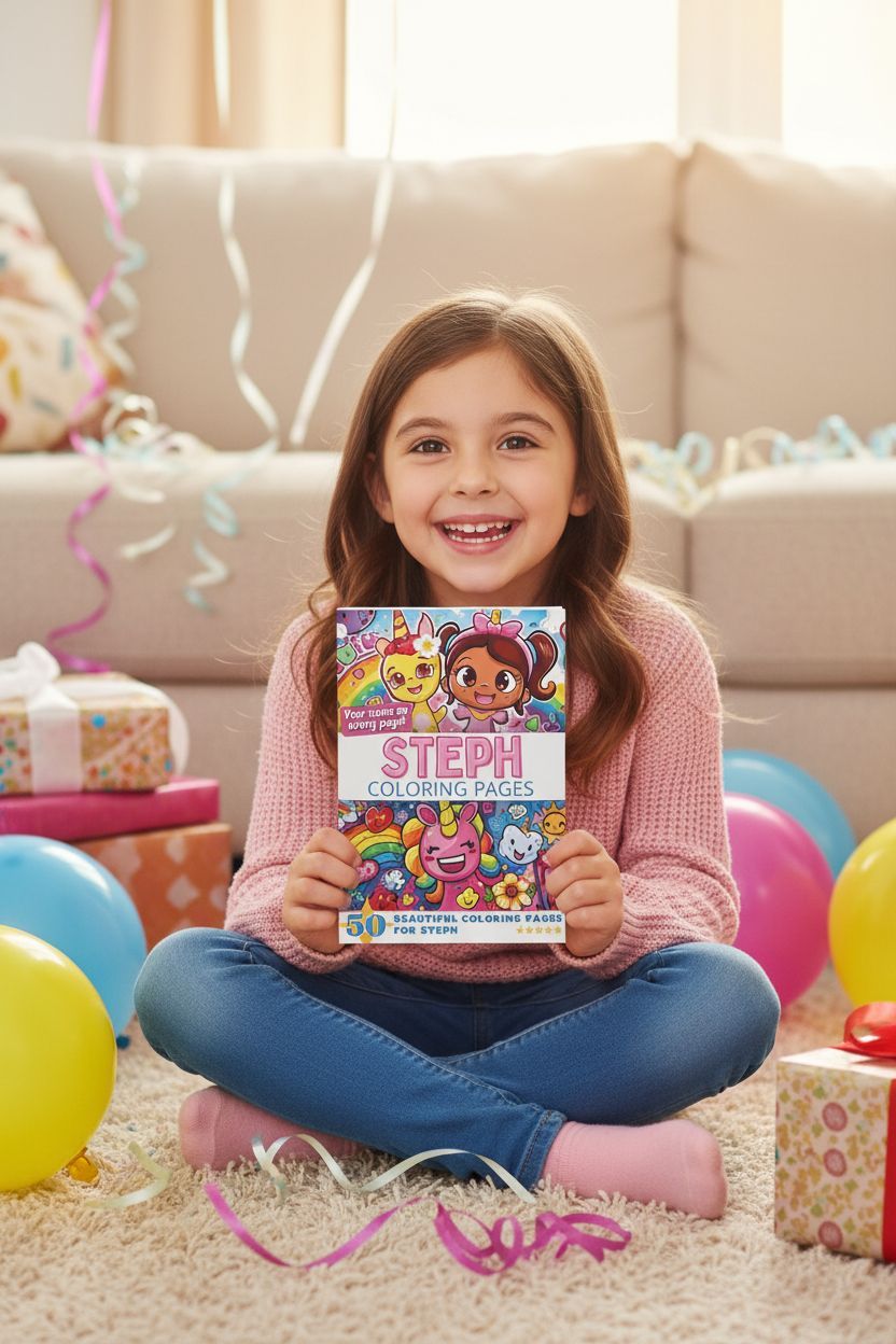 Steph coloring book in use