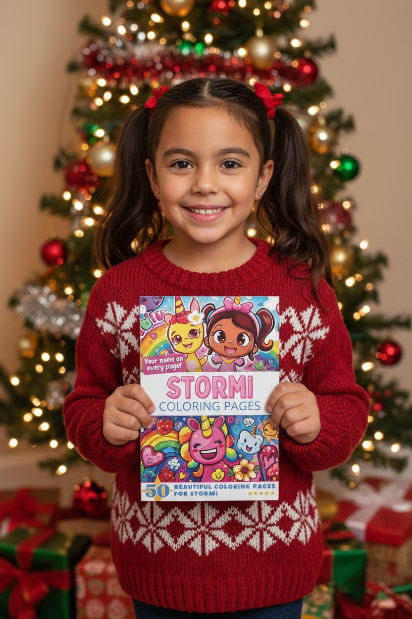 Stormi Christmas coloring pages gift