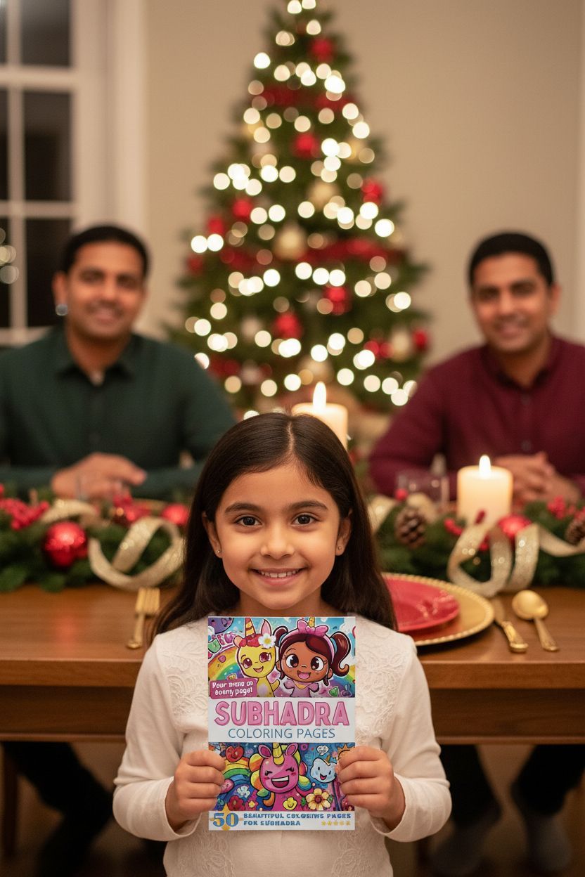 Subhadra Christmas coloring pages gift