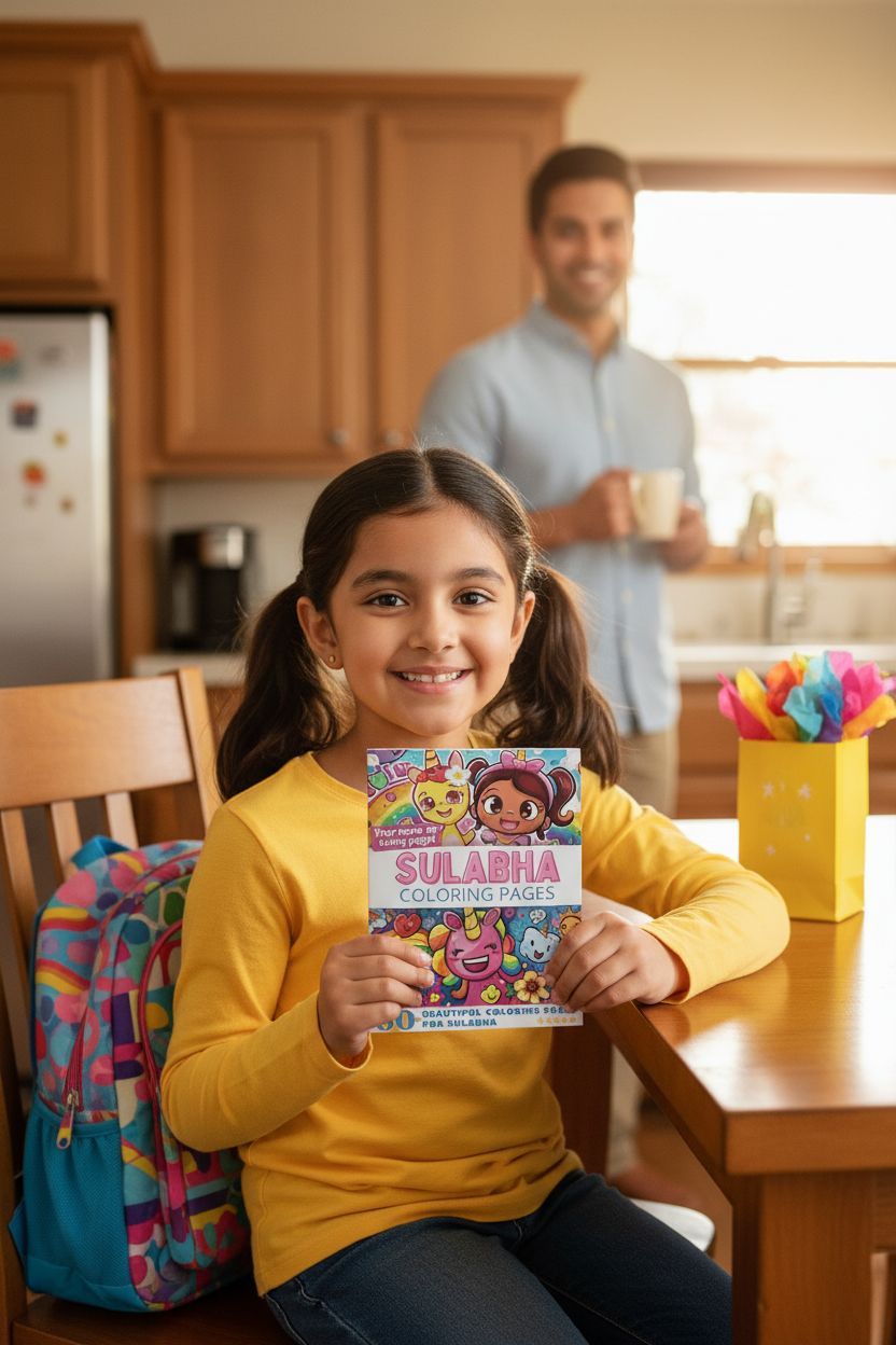 Sulabha coloring book in use