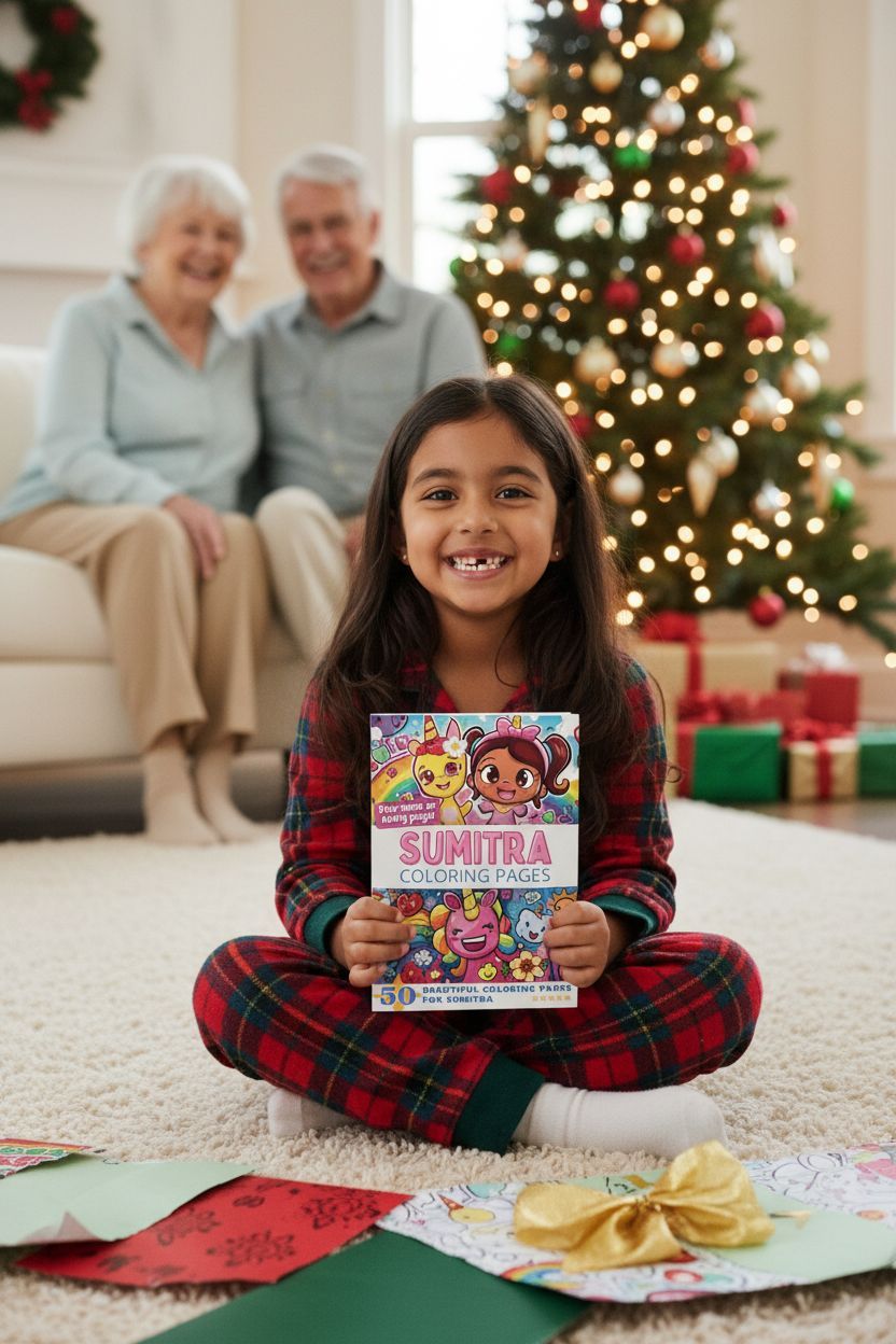 Sumitra Christmas coloring pages gift