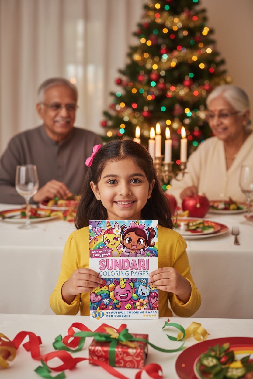 Sundari Christmas coloring pages gift
