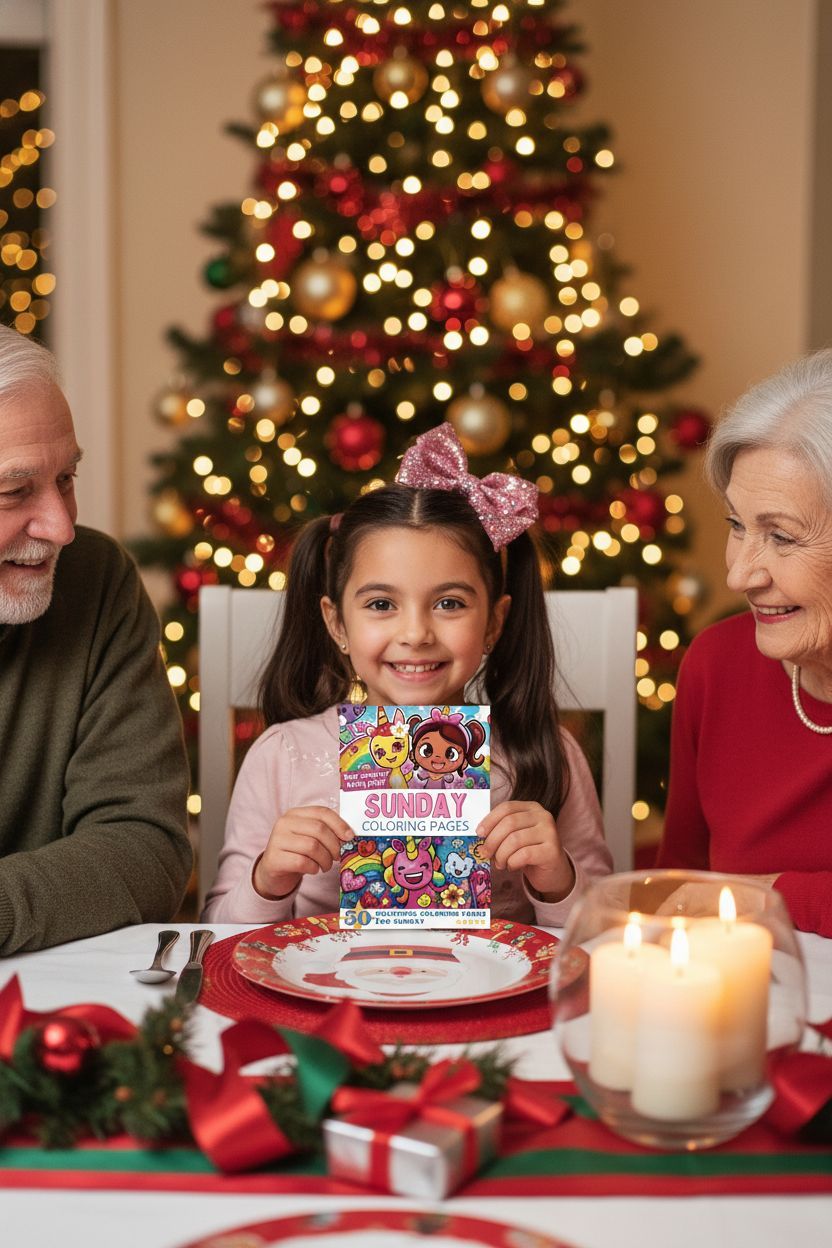Sunday Christmas coloring pages gift