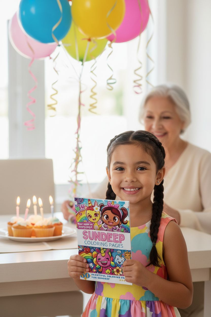 Sundeep coloring book in use