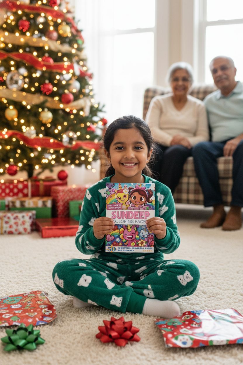 Sundeep Christmas coloring pages gift