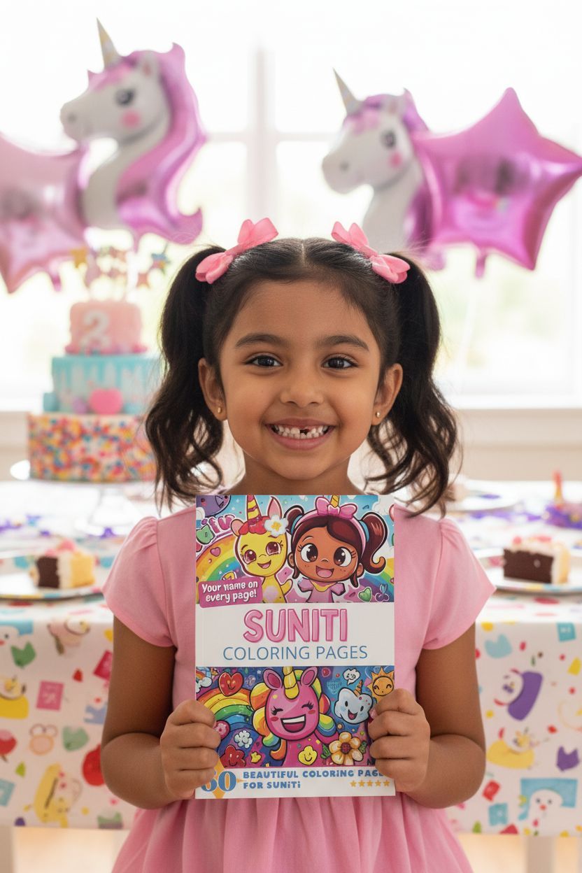 Suniti coloring book in use