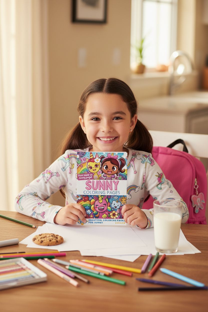 Sunny personal coloring pages