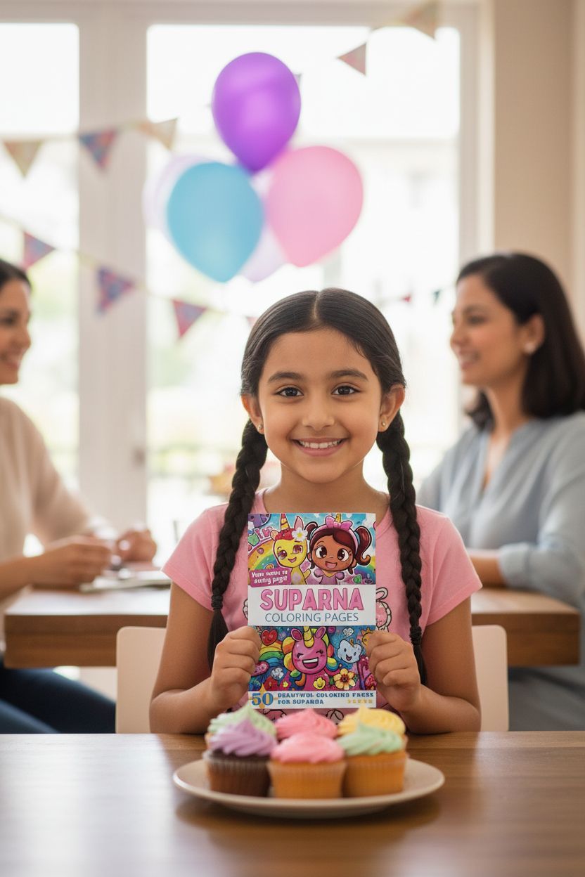 Suparna coloring book in use