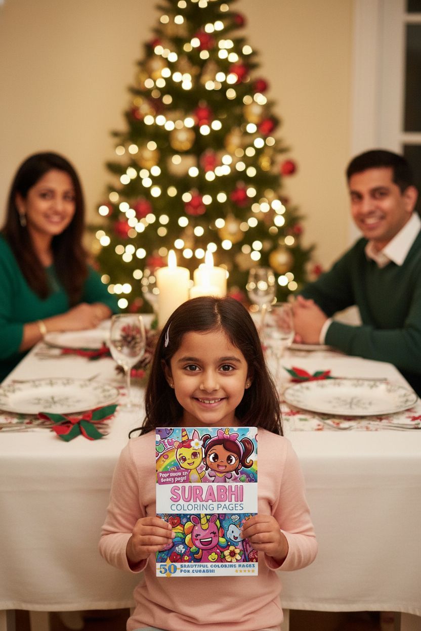Surabhi Christmas coloring pages gift