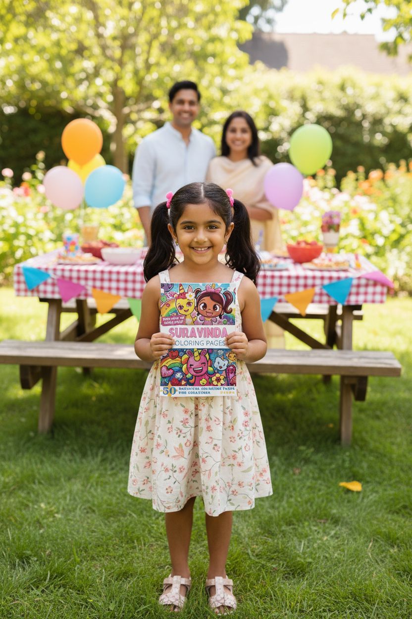 Suravinda coloring book in use