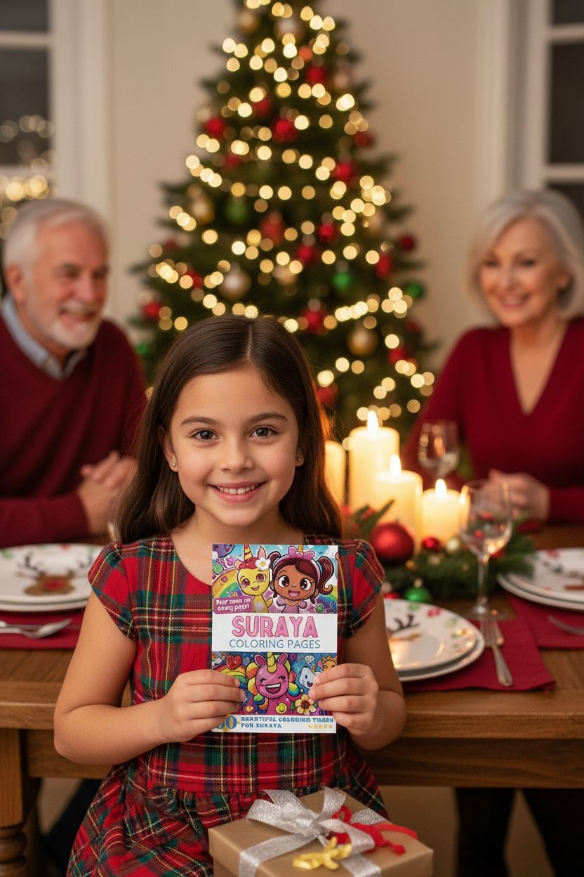 Suraya Christmas coloring pages gift