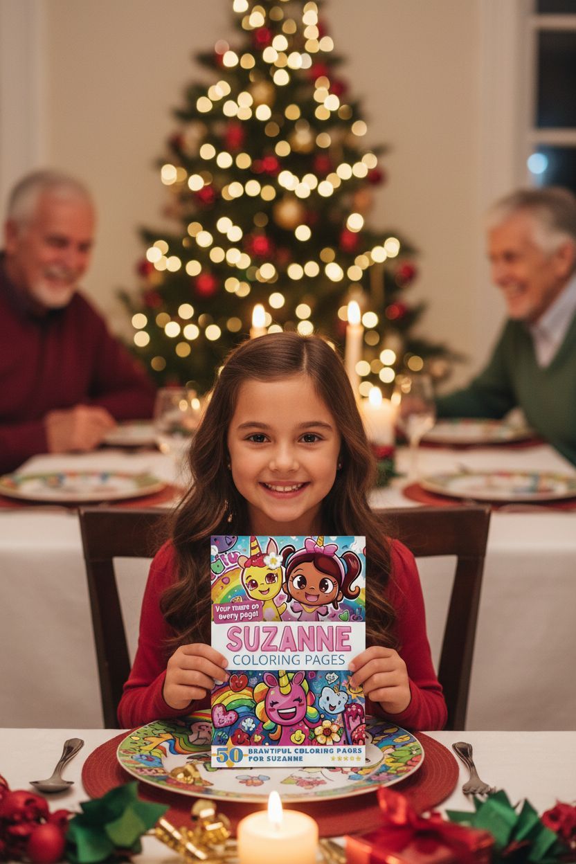 Suzanne Christmas coloring pages gift