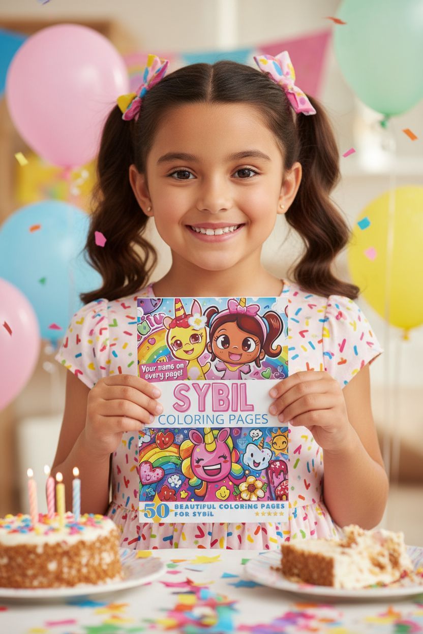 Sybil coloring book in use