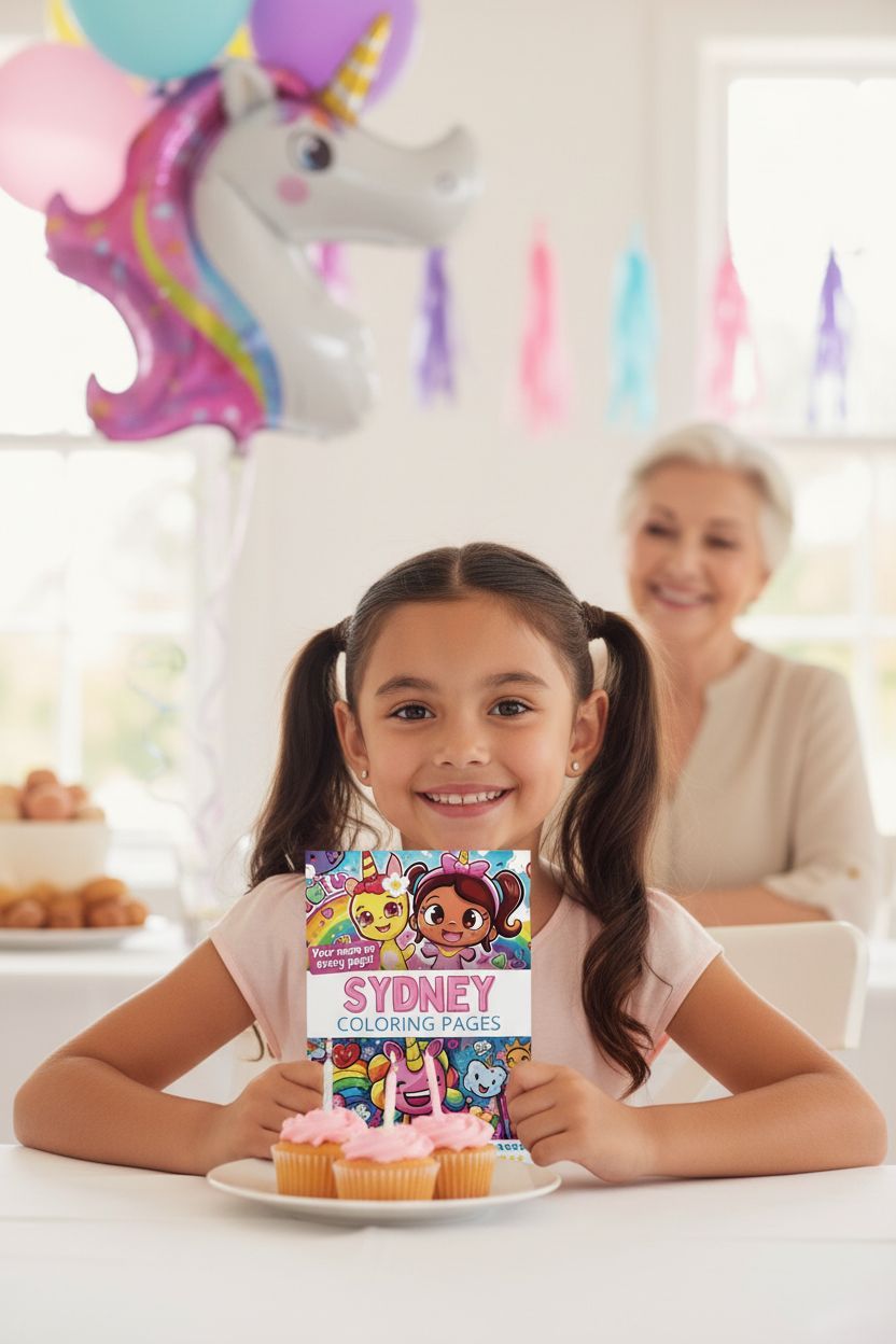 Sydney coloring book in use