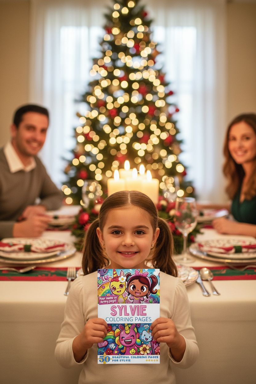 Sylvie Christmas coloring pages gift