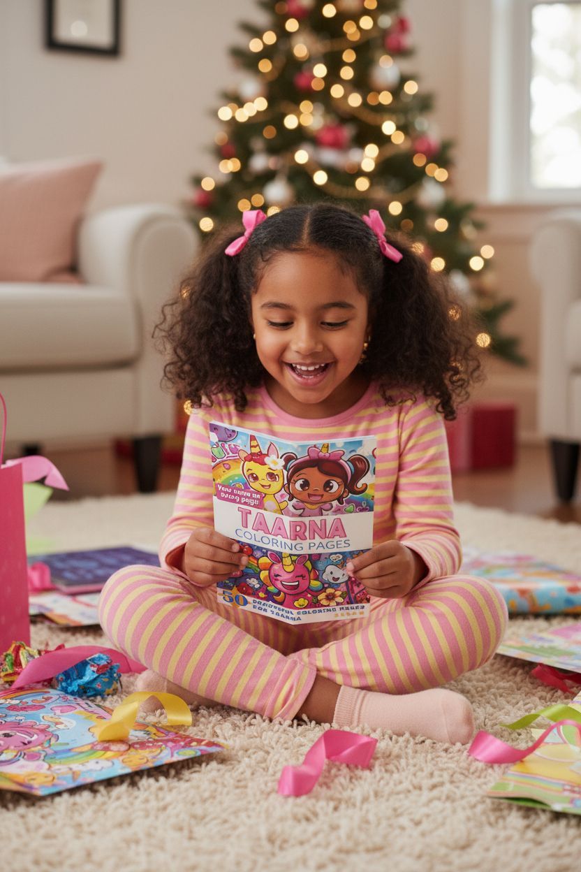 Taarna coloring book in use