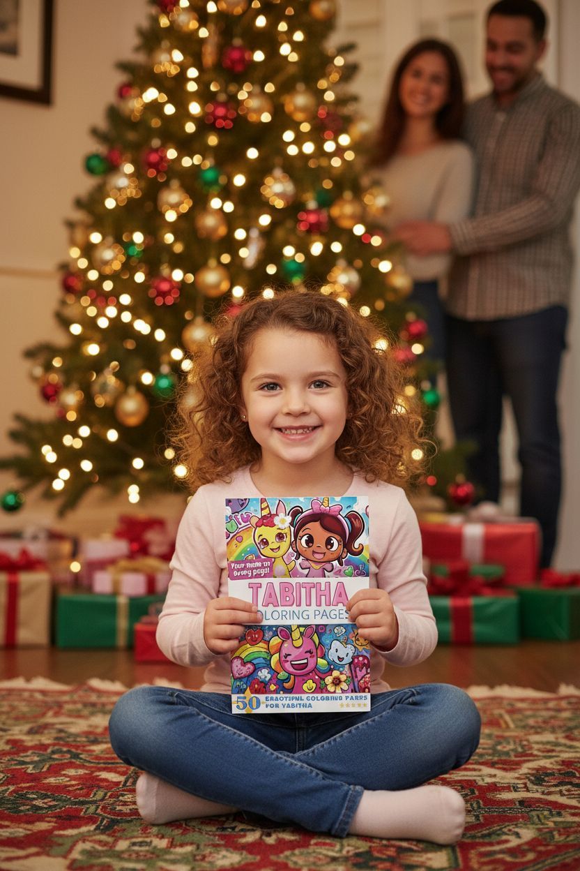 Tabitha Christmas coloring pages gift
