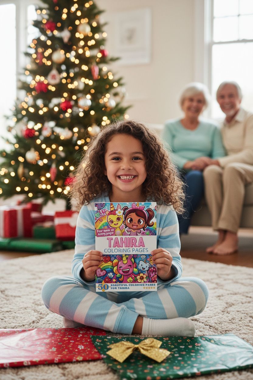 Tahira Christmas coloring pages gift