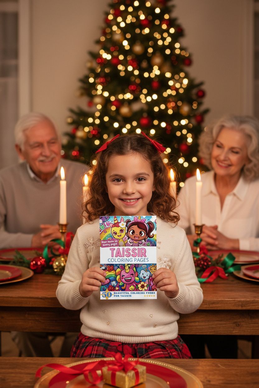 Taissir Christmas coloring pages gift