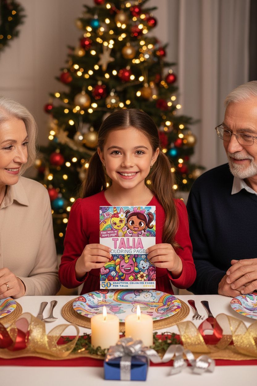 Talia Christmas coloring pages gift