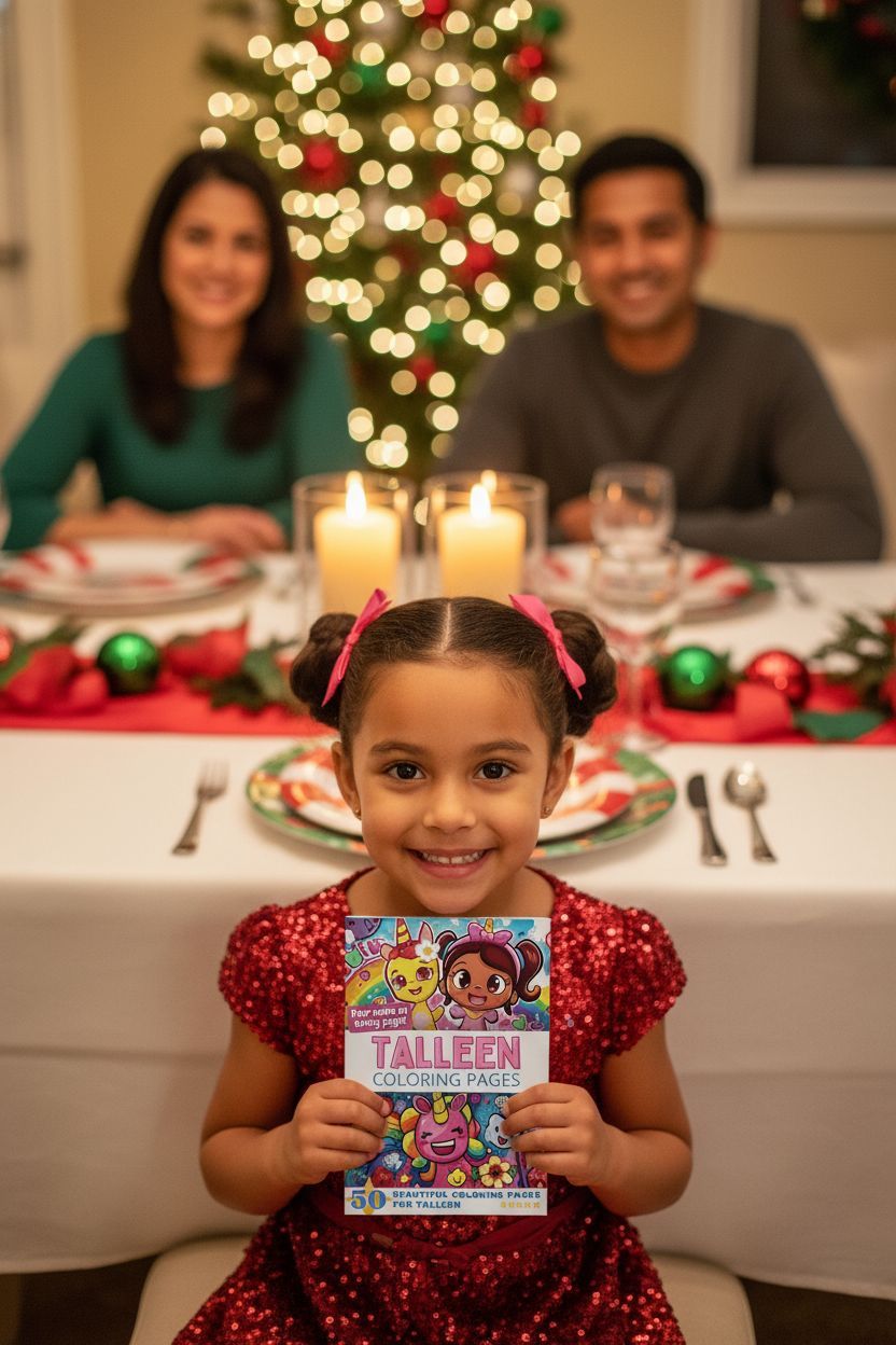 Talleen Christmas coloring pages gift
