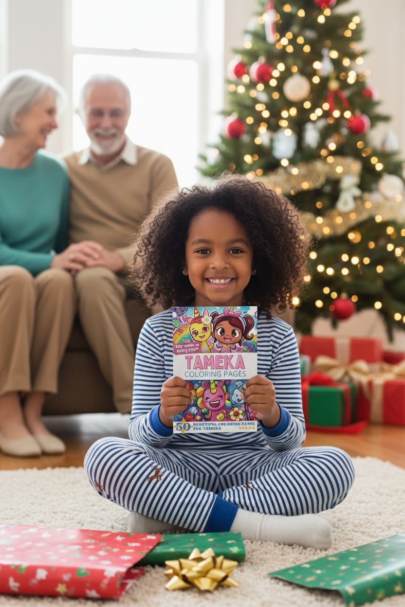 Tameka Christmas coloring pages gift