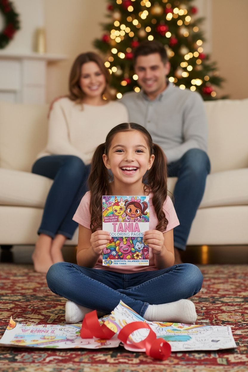 Tania Christmas coloring pages gift