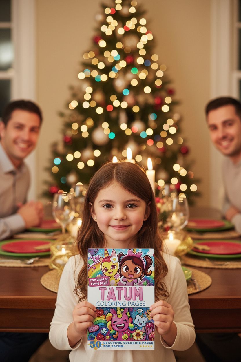 Tatum Christmas coloring pages gift