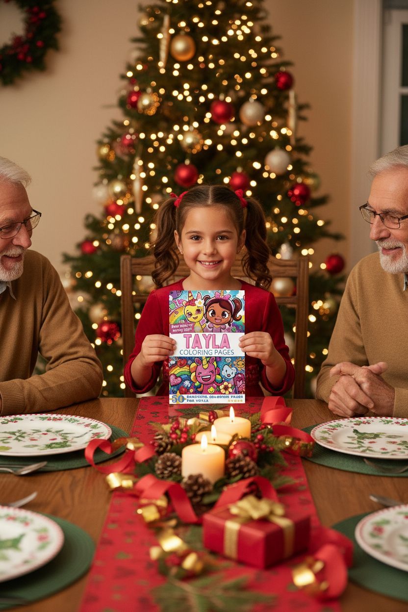 Tayla Christmas coloring pages gift