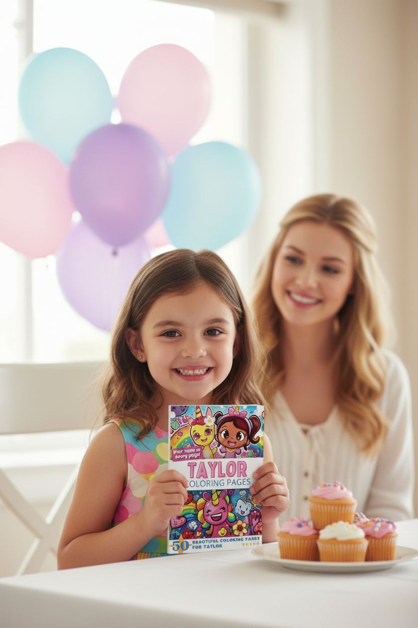 Taylor coloring book in use