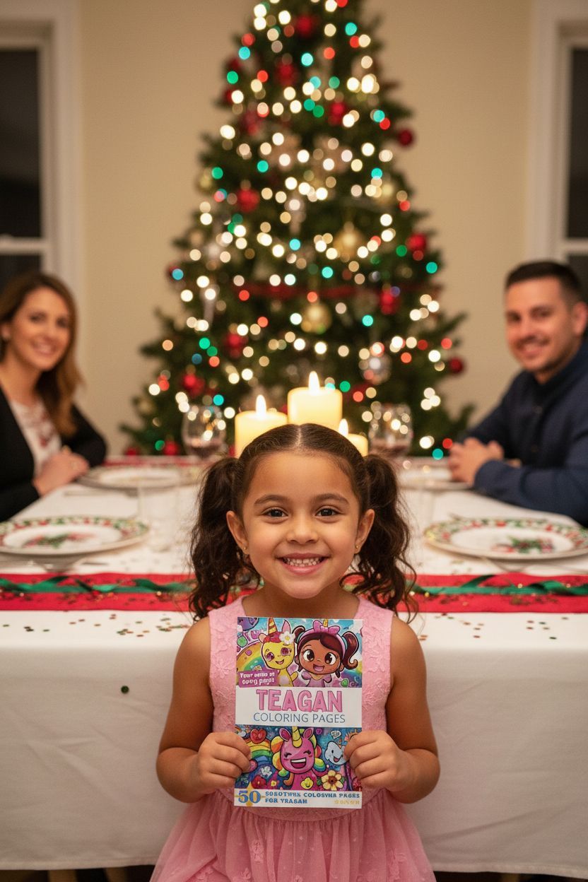 Teagan Christmas coloring pages gift