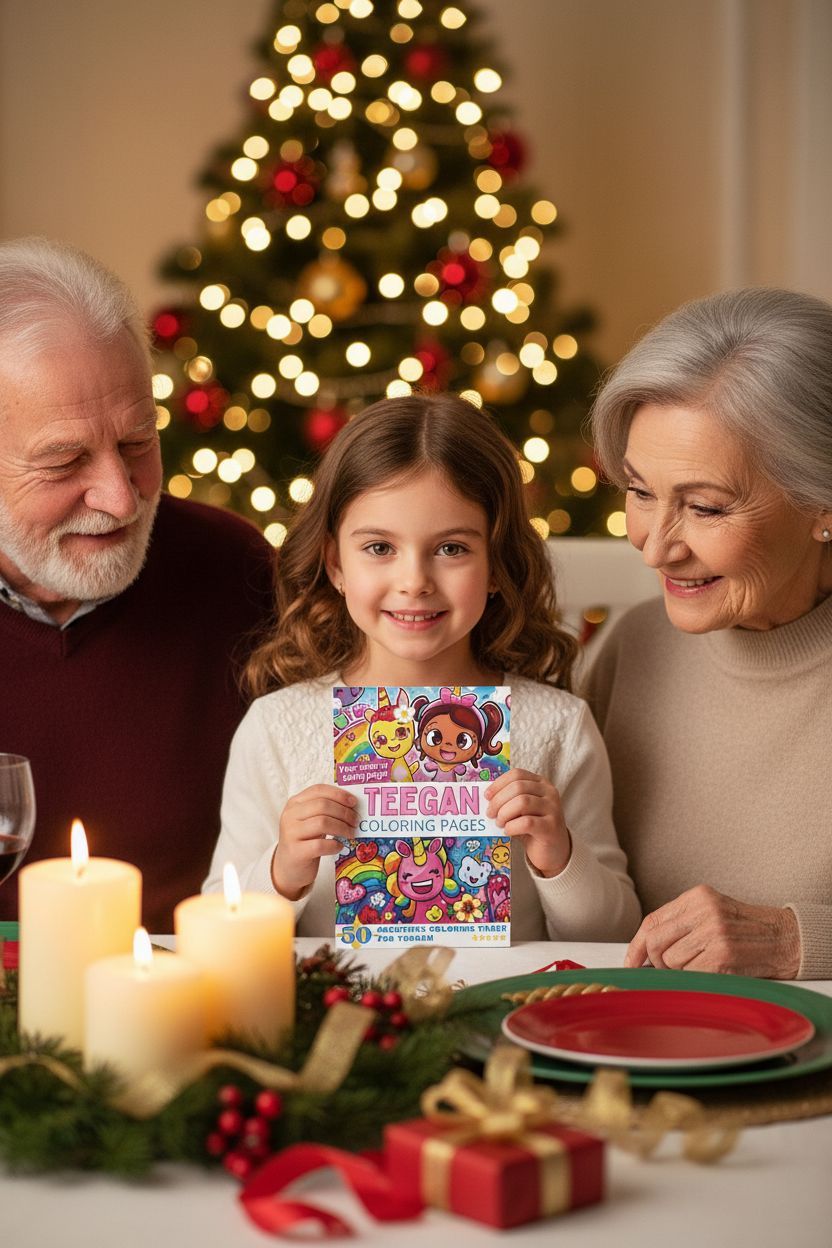Teegan Christmas coloring pages gift