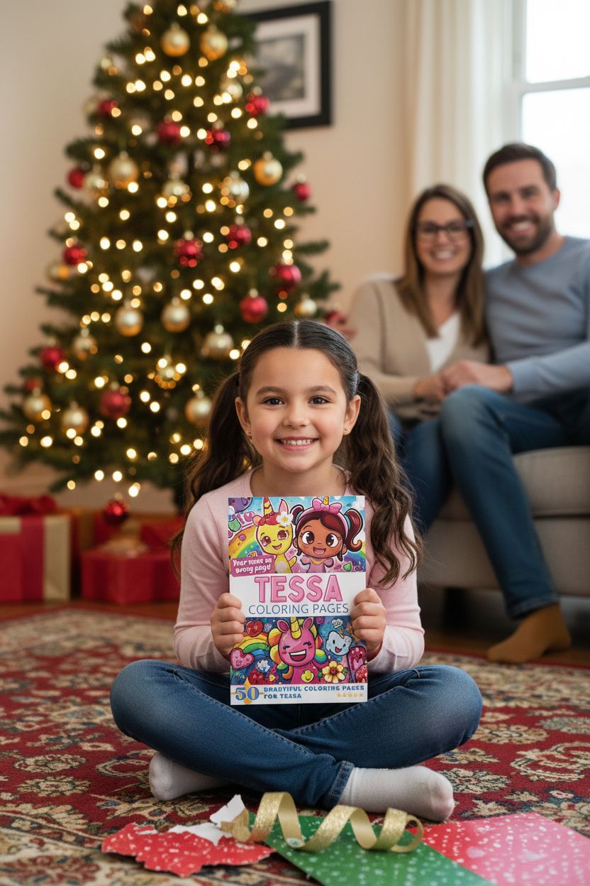 Tessa Christmas coloring pages gift
