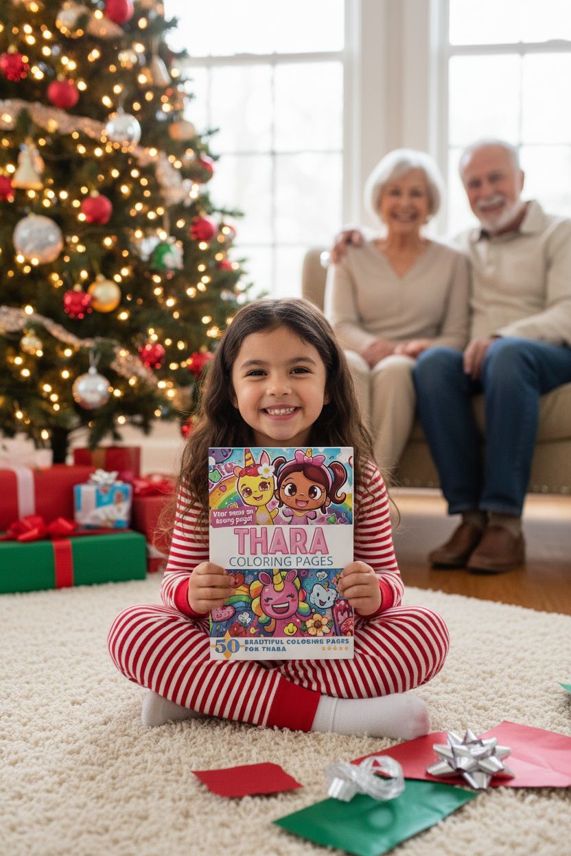 Thara Christmas coloring pages gift