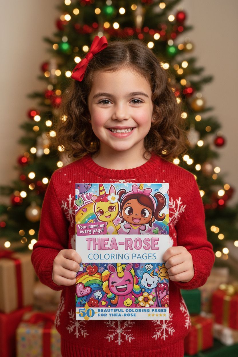 Thea-Rose Christmas coloring pages gift