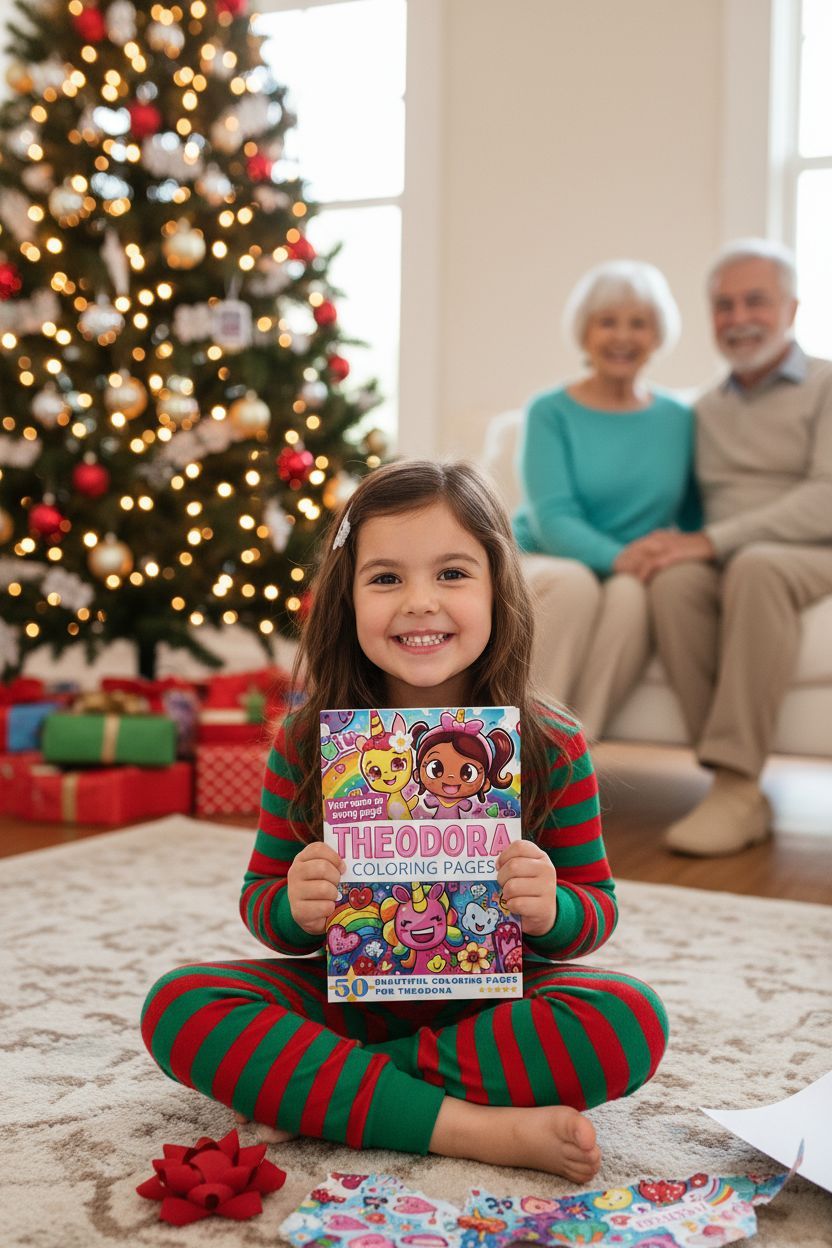 Theodora Christmas coloring pages gift