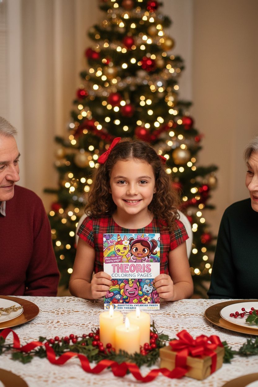 Theoris Christmas coloring pages gift