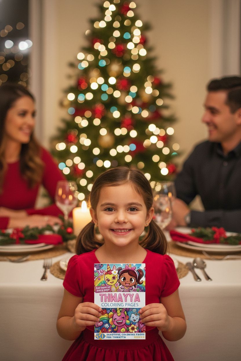 Thwayya Christmas coloring pages gift