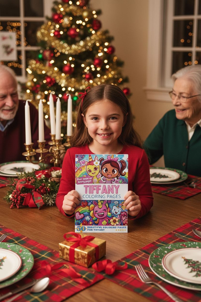 Tiffany Christmas coloring pages gift