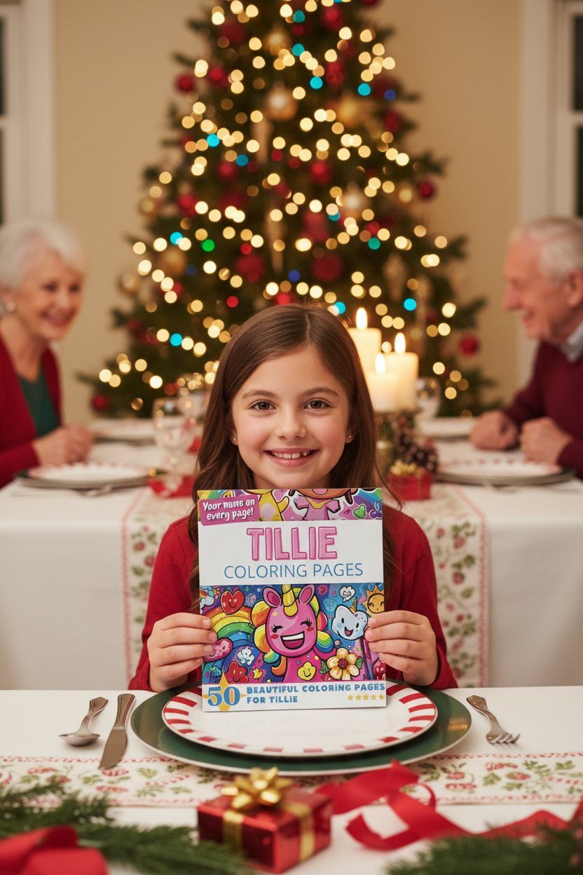 Tillie Christmas coloring pages gift