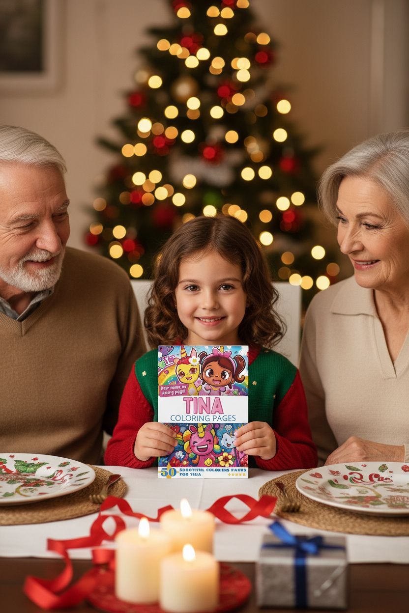 Tina Christmas coloring pages gift