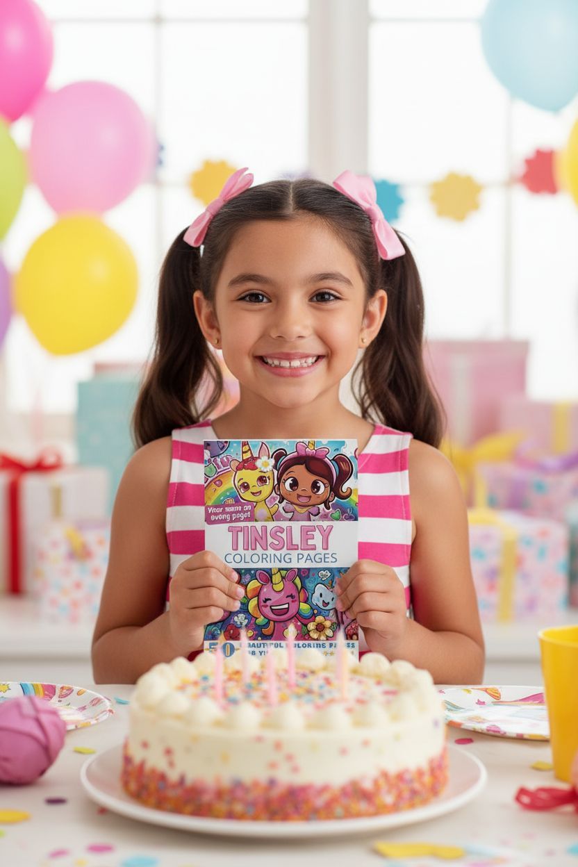 Tinsley coloring book in use