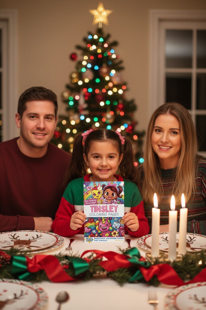 Tinsley Christmas coloring pages gift