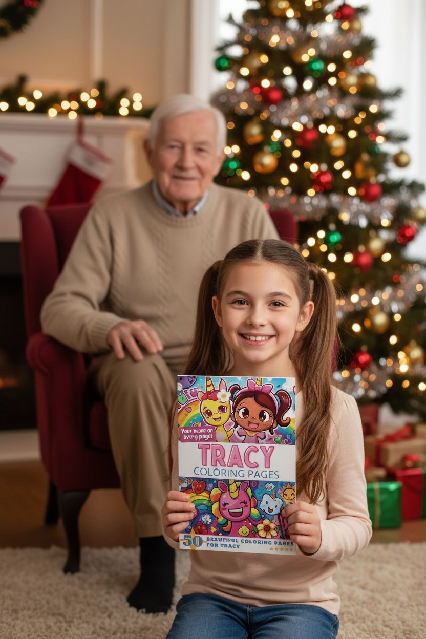 Tracy Christmas coloring pages gift