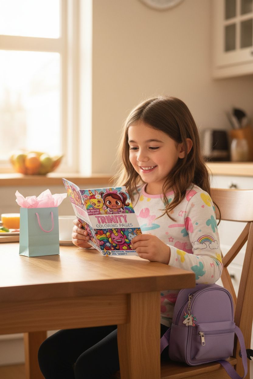 Trinity coloring book in use