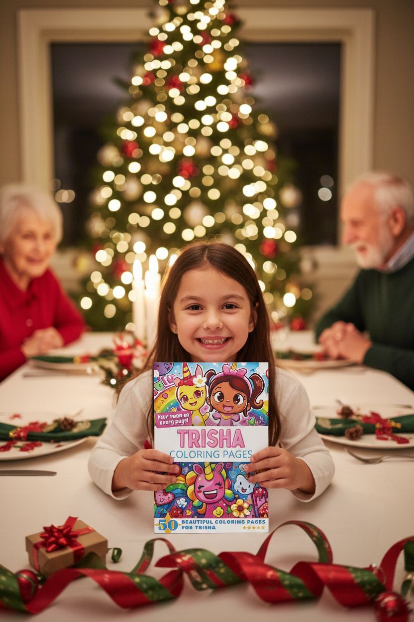 Trisha Christmas coloring pages gift